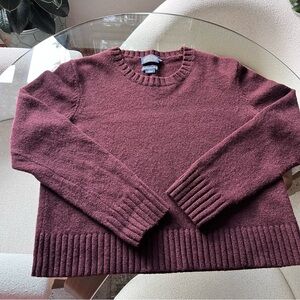 Pendleton Women's Shetland Wool Maroon Crew Neck Sweater Size L